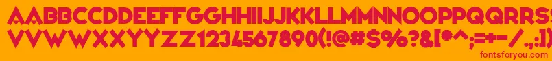 VarietРІ Font – Red Fonts on Orange Background