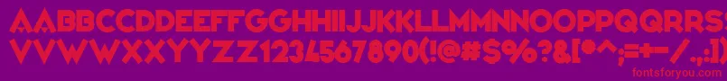 VarietРІ-Schriftart – Rote Schriften auf violettem Hintergrund