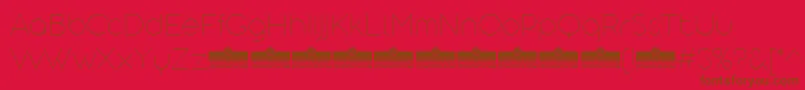 Fonte AristotelicaDisplayThinTrial – fontes marrons em um fundo vermelho