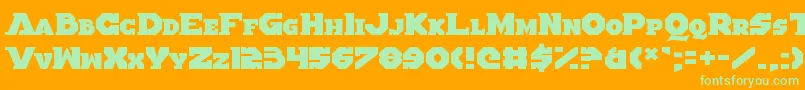 AlteredQuest Font – Green Fonts on Orange Background