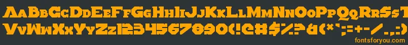 AlteredQuest Font – Orange Fonts on Black Background
