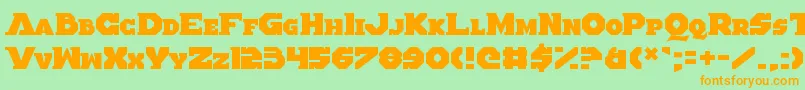 AlteredQuest Font – Orange Fonts on Green Background