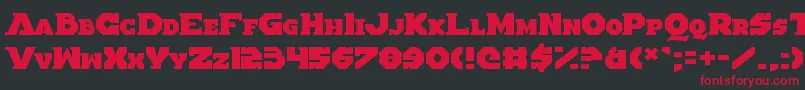 AlteredQuest Font – Red Fonts on Black Background