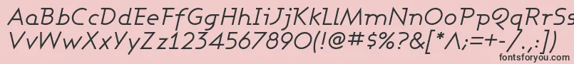 fuente AshbyBookItalic – Fuentes Negras Sobre Fondo Rosa