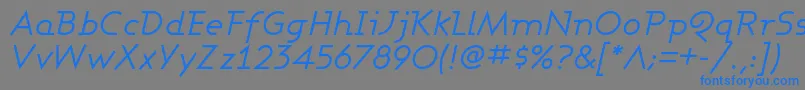 AshbyBookItalic Font – Blue Fonts on Gray Background