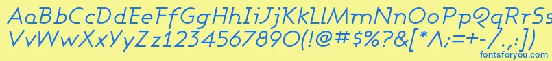 fuente AshbyBookItalic – Fuentes Azules Sobre Fondo Amarillo