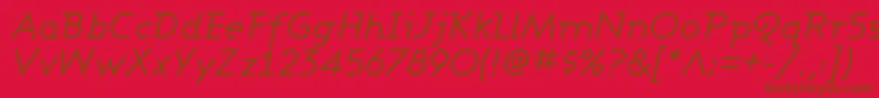 AshbyBookItalic Font – Brown Fonts on Red Background