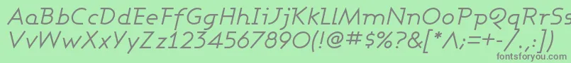 fuente AshbyBookItalic – Fuentes Grises Sobre Fondo Verde