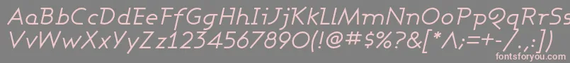 AshbyBookItalic Font – Pink Fonts on Gray Background