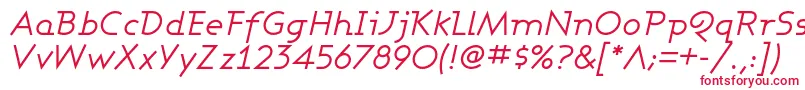 Fonte AshbyBookItalic – fontes vermelhas