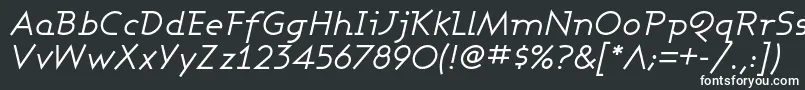 Шрифт AshbyBookItalic – белые шрифты