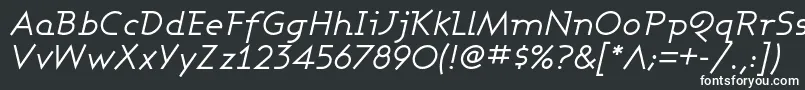 フォントAshbyBookItalic – 白い文字