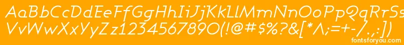 AshbyBookItalic Font – White Fonts on Orange Background