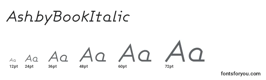 AshbyBookItalic Font Sizes