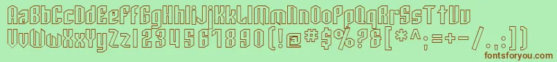 SfArcheryBlackOutline Font – Brown Fonts on Green Background