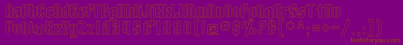 SfArcheryBlackOutline Font – Brown Fonts on Purple Background