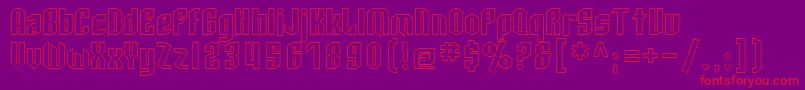 SfArcheryBlackOutline Font – Red Fonts on Purple Background