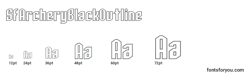 SfArcheryBlackOutline Font Sizes