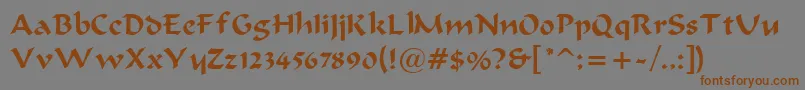 BravurRegular Font – Brown Fonts on Gray Background