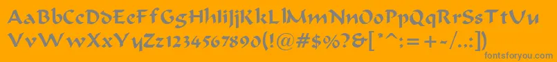 BravurRegular Font – Gray Fonts on Orange Background