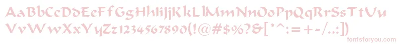BravurRegular Font – Pink Fonts on White Background