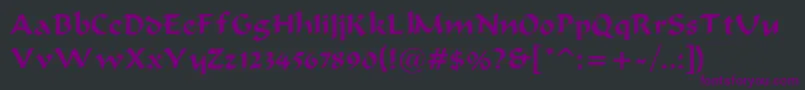 BravurRegular Font – Purple Fonts on Black Background