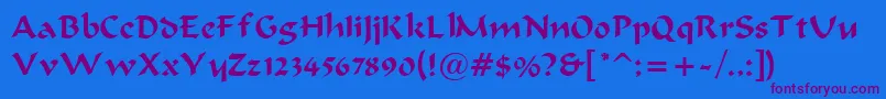 BravurRegular Font – Purple Fonts on Blue Background