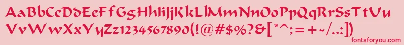 BravurRegular Font – Red Fonts on Pink Background