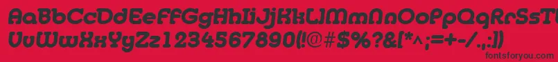 MedflyHeavy Font – Black Fonts on Red Background