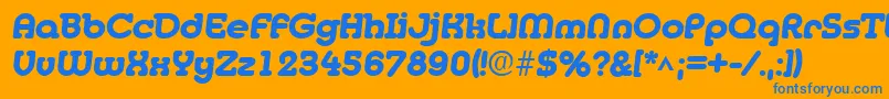 MedflyHeavy Font – Blue Fonts on Orange Background