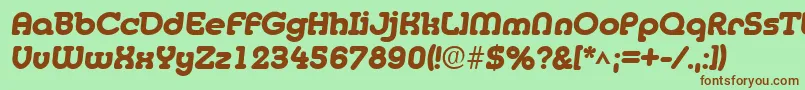 MedflyHeavy Font – Brown Fonts on Green Background