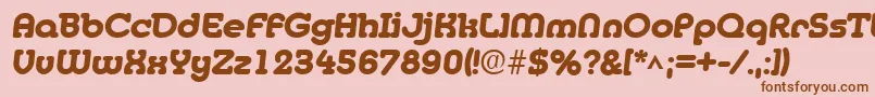 MedflyHeavy Font – Brown Fonts on Pink Background