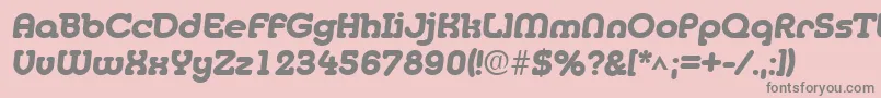 MedflyHeavy Font – Gray Fonts on Pink Background