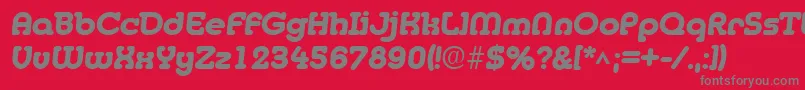 フォントMedflyHeavy – 赤い背景に灰色の文字