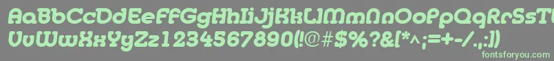 Шрифт MedflyHeavy – зелёные шрифты на сером фоне