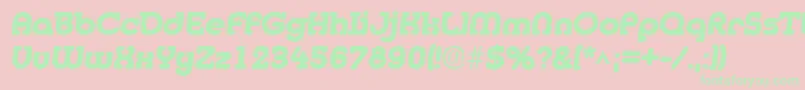 MedflyHeavy Font – Green Fonts on Pink Background