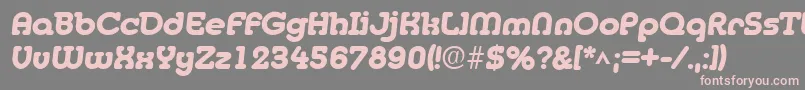 Шрифт MedflyHeavy – розовые шрифты на сером фоне