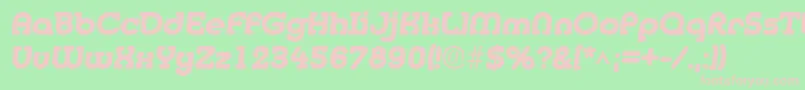 MedflyHeavy Font – Pink Fonts on Green Background