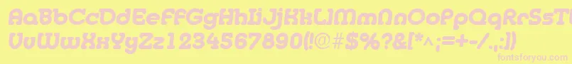 MedflyHeavy Font – Pink Fonts on Yellow Background