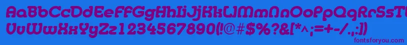 MedflyHeavy Font – Purple Fonts on Blue Background