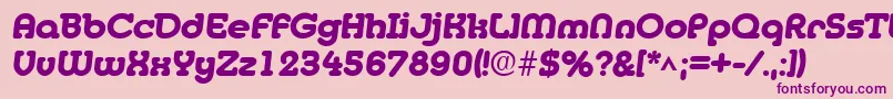 MedflyHeavy Font – Purple Fonts on Pink Background