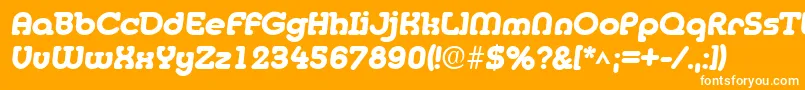 MedflyHeavy Font – White Fonts on Orange Background