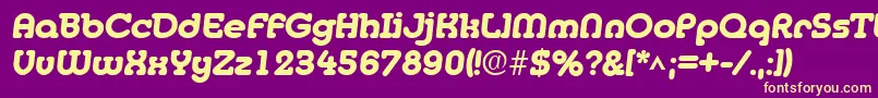 MedflyHeavy Font – Yellow Fonts on Purple Background
