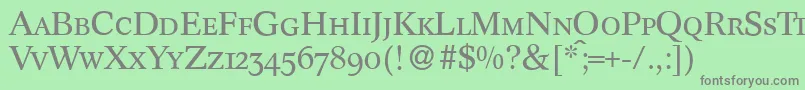 C790RomanSmcRegular Font – Gray Fonts on Green Background