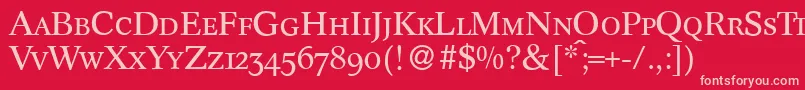 C790RomanSmcRegular Font – Pink Fonts on Red Background