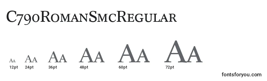 C790RomanSmcRegular Font Sizes