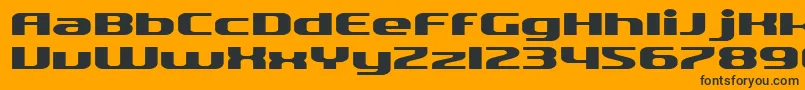 SfQuartziteExtended Font – Black Fonts on Orange Background