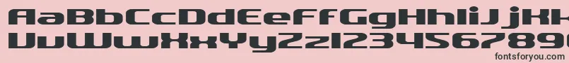 SfQuartziteExtended Font – Black Fonts on Pink Background