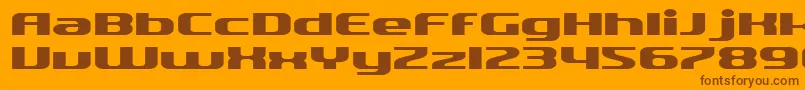 SfQuartziteExtended Font – Brown Fonts on Orange Background