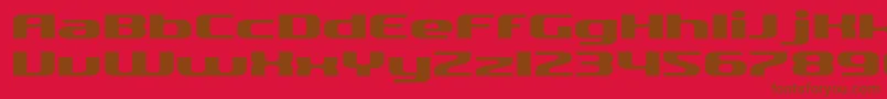SfQuartziteExtended Font – Brown Fonts on Red Background